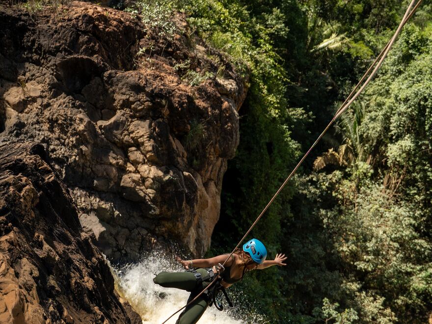 Adrenalina do rope jump em Goiás